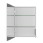 Single Door Chrome Bathroom Mirror Cabinet with Battery Operated Lights 500 x 700mm - Capricorn